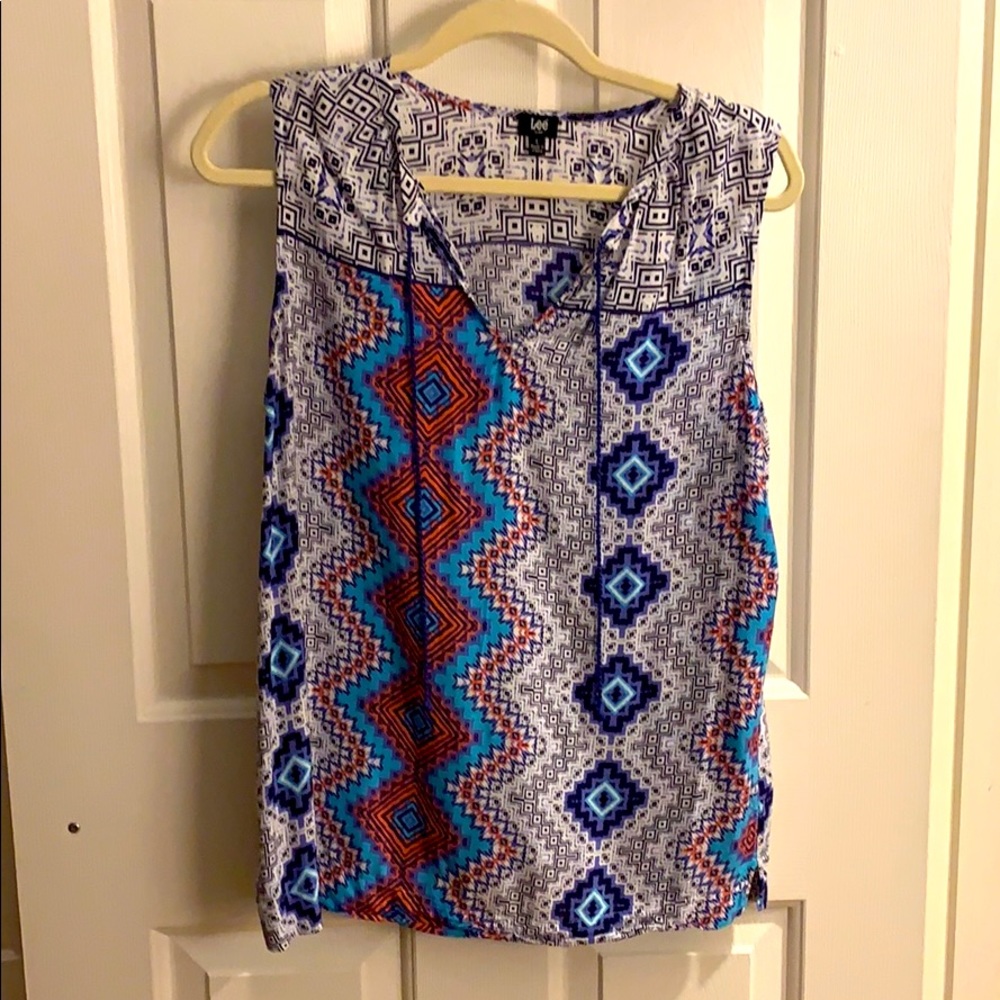 Sleeveless Aztec Design Top
